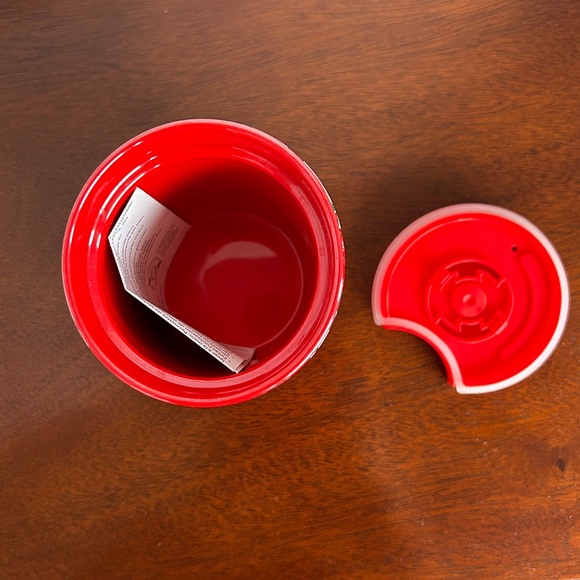 2022 Starbucks 8 oz. Red Ceramic Christmas Holiday Travel Mug - Picture 5 of 8